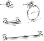8Pcs Brushed Nickel Bathroom Accessories Set Towel Racks for Bathroom - Image 4