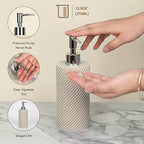 Beige Bathroom Accessories Set 4 Pcs - Toothbrush Holder,Lotion Soap Dispenser,Qtip Holder Dispenser,Vanity Tray for Countertop Vanity Organizer,Bathroom Accessory Set - Image 6