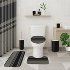 Bathroom Decor and Accessories Set of 10, Striped Black - Image 2