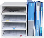 PAG-Mass Wood Desktop File Holder Organizer Mail Sorter for File Folders, Mails, Envelopes, Mailing Supplies or Magazines, White - Image 2