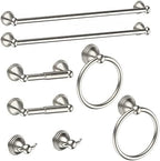 8Pcs Brushed Nickel Bathroom Accessories Set Towel Racks for Bathroom by Newfun