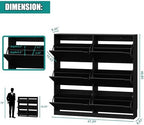 Xixini Shoe Storage Cabinet for Entryway with 6 Flip Drawers, Sturdy Wood Hidden Shoe Storage, Freestanding Narrow Slim Shoe Organizer for Front Door Entrance, Living Room, Hallway, Bedroom, Black - Image 2