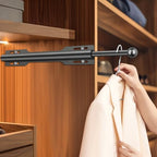 12" Valet Rod for Closet Pull Out (2 Pack, Black) - Image 6