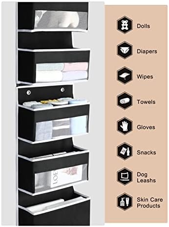 Yecaye 2-in-1 Over The Door Organizer for Nursery Closet Bathroom Dorm - Image 6