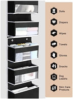 Yecaye 2-in-1 Over The Door Organizer for Nursery Closet Bathroom Dorm - Image 6
