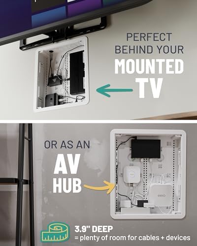 ECHOGEAR 17” in Wall TV Media Box – WiFi Friendly Cable Management Kit - Image 5