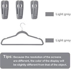 Velvet Hangers Clips, Pants Hangers Velvet Clips(60pc, Grey) - Image 2