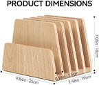 KIRIGEN Wooden Mail Organizer, 5-Slot File Holder for Desk, Natural 5K-NA - Image 6