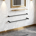 Towel Racks for Bathroom, NEWRAIN 30 inch Double Bath Towel Bar Wall Mounted, Stainless Steel Kitchen Towel Holder, Matte Black Towel Rod Towel Rail Hange - Image 6
