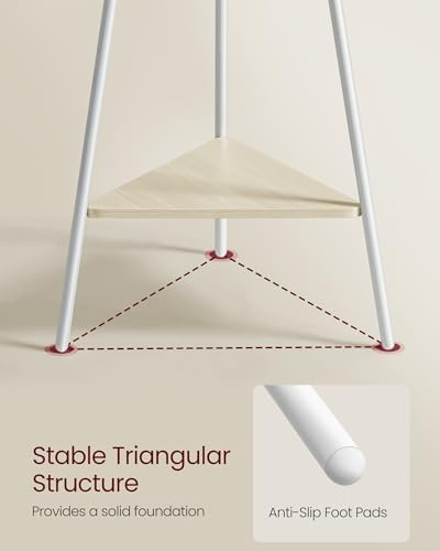 VASAGLE Coat Rack Freestanding, Hall Tree with 2 Shelves - Image 4