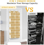 Ofiray-home Over the Door Organizer 5 Tiers,Extra Large Behind Door Storage of 10 Compartments,80 lbs Weight Capacity Over the Door Storage, Door Hanging Organizer for Closet, Diaper Organizer, Camel - Image 4