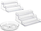 Sorbus Pantry Spice Organizer Set, 3-Tier Seasoning Organizer for Cabinet (2 Pack) and Lazy Susan Spice Rack Turntable 9-Inch, Spice Organization for Cabinet, Condiment Organizer Pantry & Refrigerator - Image 7