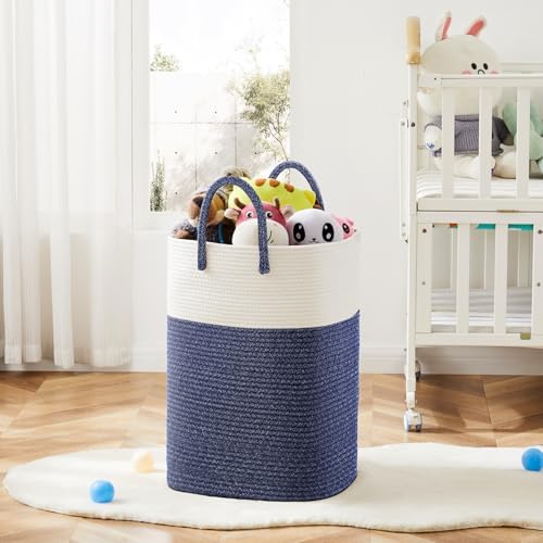 Artfeel Laundry Basket,Woven Cotton Rope Laundry Hamper,60L Versatile Storage for Dirty Clothes,Baby Toys,and Blankets in Bathroom, Nursery,and Living Room - Image 6