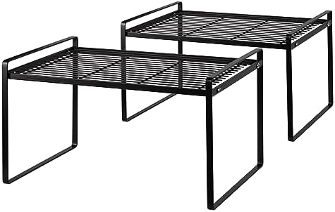 Shantton Cabinet Shelf Organizer, Pantry Shelf Rack, Black 13.1x10.6x9.5 by Shantton