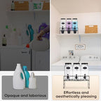 Liquid Laundry Detergent Dispenser, Three 2.2L Laundry Detergent Dispenser Glass Jar for Liquid Detergent, Fabric Softener- Laundry Soap Dispenser for Laundry Room Organization - Image 2