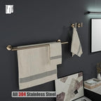 JQK Double Towel Bar Champagne Bronze, 27 Inch 304 Stainless Steel Thicken 0.8mm Towel Rack for Bathroom, Towel Holder Wall Mount, Useable Length 24 Inch, TB100L24-CB - Image 6