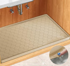 Winisok Waterproof Under Sink Mat 22" x 22", Silicone Mat, Beige by Winisok