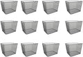 YBM HOME Household Wire Mesh Metal Steel Storage Basket Organizer, Open Bin Shelf Organizer for Kitchen, Cabinet, Pantry, Fruit and Vegetables (12-Pack, 15x12x11.5) 2268s-12 by YBMHome