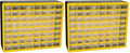 Akro-Mils 64-Drawer Plastic Drawer Storage Cabinet for Garage Organization, Bead Organizer, Building Bricks Storage, Teacher Toolbox, Makeup Organizer, 20-Inch W x 6-Inch D x 16-Inch H, 10164 Yellow by Akro-Mils