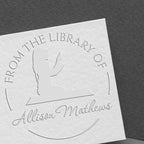 Custom Made Library Embossing Seal for Islamic Bookstore Owners - Desk Prayer Profile Design - Ideal for Personalizing and Returning Books - Custom Return Book Embossing Seal for Professional Use by AcornSalesCo