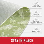 Cooyes Large Fridge Liners for Refrigerator, 17.7" × 36", Drawer & Shelf Liners for Kitchen Cabinets Non-Adhesive, Breathable Cloth Material, Non-Slip, Keep Produce Fresh Longer, 6 Pack, Sage Green - Image 4