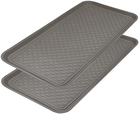Finorder Boot & Shoe Trays, 2 Pack, 30" x 15" x 1.2", Gray by Yourfinalorder