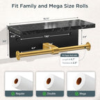 FORIOUS Toilet Paper Holder with Shelf, Commercial Toilet Paper Dispensers - Image 5