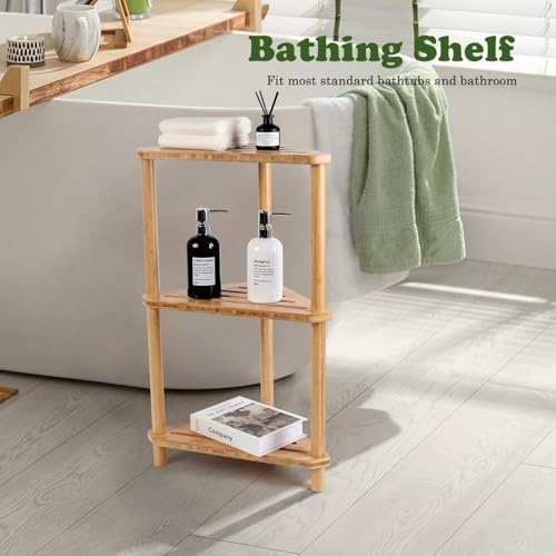 Corner Shelf Shower Caddy Stand 3-Tier,Standing Bathroom Organizer - Image 6