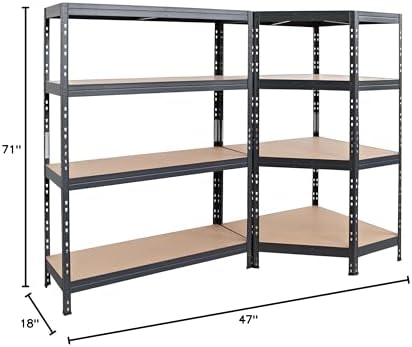 AR Shelving Garage Series Metal Corner Shelf, 24in., 500-Lb. Capacity per Level - Image 3