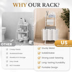 Toilet Paper Holder Stand Freestanding with Storage Basket for Bathroom - Image 2