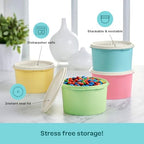 Tupperware Heritage 8-Piece Pastel Canister Set (4 Containers + 4 Lids) - Image 4
