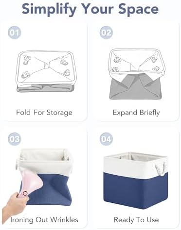 13x15x13 Inch Large Storage Bins with Cotton Rope Handles 6-Pack - Image 6