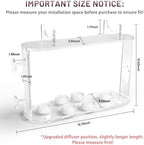 Affogato Storage Holder Compatible with Shark FlexStyle HD430C, Desktop Organizer for Storage Attachments, Acrylic Hairdryer Rack with Cord Hanger for Accessories Curlers Brushes Diffuser - Image 3