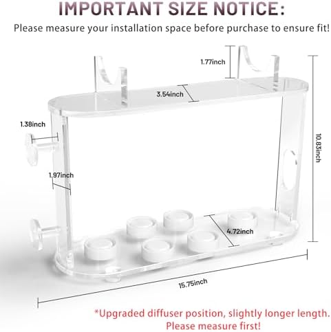 Affogato Storage Holder Compatible with Shark FlexStyle HD430C, Desktop Organizer for Storage Attachments, Acrylic Hairdryer Rack with Cord Hanger for Accessories Curlers Brushes Diffuser - Image 3