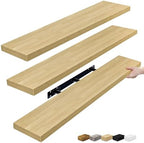 Sorbus Floating Shelves for Wall Storage (48 Inch, 3 Pack, Maple Wood) by Sorbus