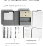 Savor | All-in-One Desk Organizer | Slate Gray – Keep Desk, Office, and Home Organized All-In-One Storage System for Important Files, Documents, Stationery, and Office Supplies - Image 4