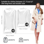 Hanging Vacuum Storage Bags, Space Saver Vacuum Seal Bag for Cloth, 6 Combo - Image 3