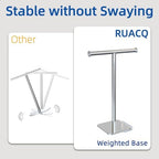 RUACQ T-Shape Hand Towel Holder Stand, 16inch, Chrome - Image 5
