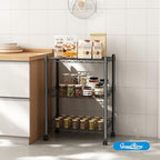 Guan River 3 Tier Wire Basket Shelf,Black,23.23" L x 13.11" W x 32.28" H - Image 2