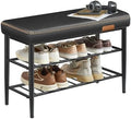 VASAGLE Shoe Bench, Synthetic Leather with Stitching, Loads 300 lb by VASAGLEbySONGMICSHOME