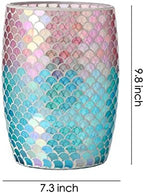 Bathroom Wastebasket - Glass Decorative Trash Can (Mermaid)… - Image 5