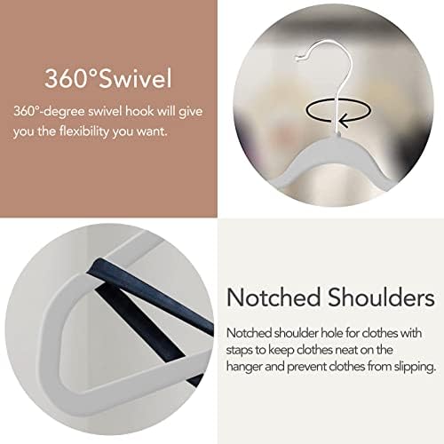 50 Pack Slim Plastic Clothes Hangers Grey - Image 4