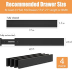 Bamboo Drawer Dividers, Adjustable Drawer Organizers, Fits 17.6–21" Drawers - Image 3
