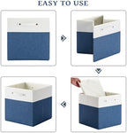 FinishingBo 13x13x13 Storage Cube Bins 4 Pack, Cube Shelf Baskets - Image 4