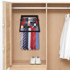 Tie Rack Wall Mounted, Adjustable Angle Tie Organizer for 60 Ties & Scarves - Image 5