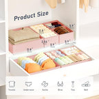 DIMJ Drawer Organizer Clothes Storage - 28 Pack Baby Dresser Organizer for Nursery, Foldable Closet Drawer Organizer Bins for Bedroom Organization, Fabric Storage Dividers for Socks, Underwears, Bras - Image 2