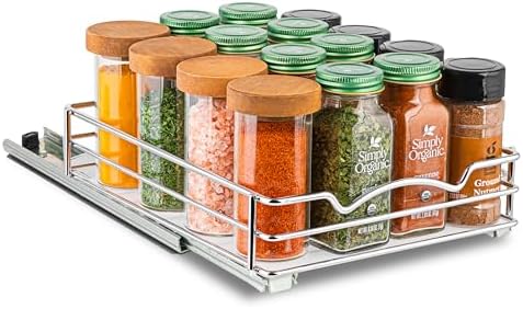 Pull Out Spice Rack for Cabinet, Spice Organizer 8-3/8"W x10-3/8"D x2-1/8"H by HOLDN%E2%80%99STORAGE