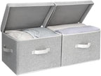 StorageWorks Fabric Storage Bins with Lids, Closet Storage Bins by StorageWorks