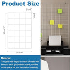 uxcell 2Pcs Wire Wall Grid Panel, 12" x 8" Metal Photo Hanging Display Grid Shelf Decorative Gridwall Wire Board Organizer with Hook for Art Display Frame Home Decor, White - Image 2