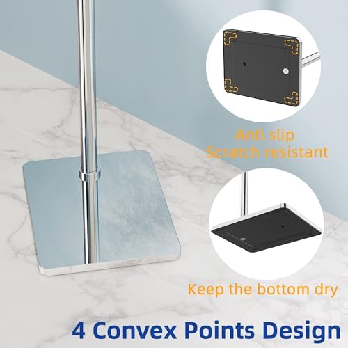 RUACQ Bathroom Toilet Paper Holder Stand, Chrome - Image 7